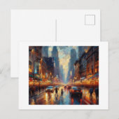 Broadway in the Rain, Postkarte (Vorne/Hinten)