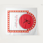 BROADWAY MARQUEE Bat Mitzvah Foto Stand Hintergrun Wandteppich (Vorderseite (Horizontal))