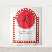 BROADWAY MARQUEE Bat Mitzvah Foto Stand Hintergrun Wandteppich (Vorderseite)