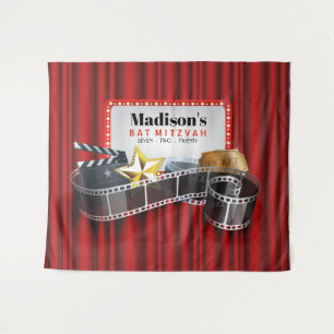 BROADWAY MARQUEE Bat Mitzvah Fotobox-Hintergrund Wandteppich