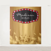 BROADWAY MARQUEE Foto-Op Hintergrund Wandteppich (Vorderseite)