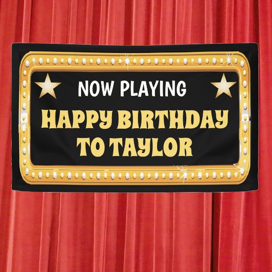 Broadway Marquee mit benutzerdefiniertem Text Banner