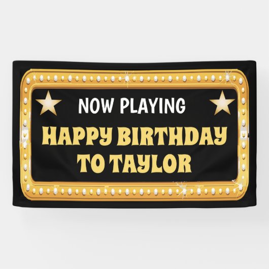 Broadway Marquee mit benutzerdefiniertem Text Banner (Horizontal)