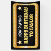 Broadway Marquee mit benutzerdefiniertem Text Banner (Vertikal)