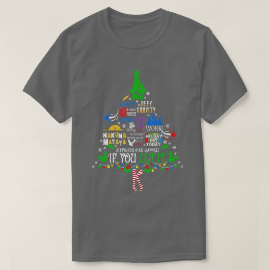 Broadway Musical Theatre Christmas Tree Funny Xmas T-Shirt (Design vorne)