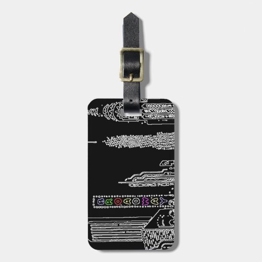 Broadway-Nächte Gepäckanhänger (Vorderseite vertikal)