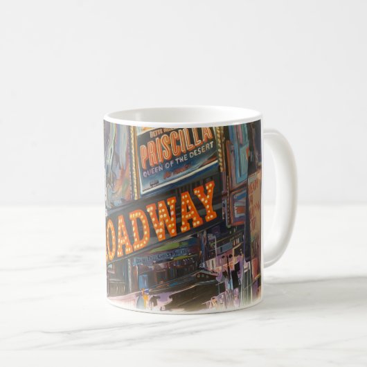 Broadway Neon Lights Kaffeetasse (VorderseiteRechts)