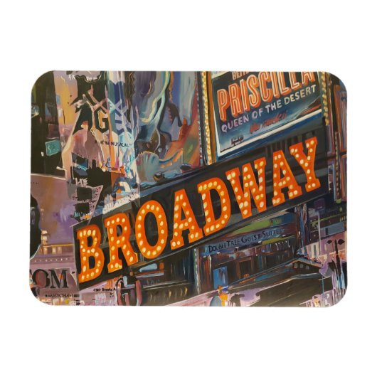 Broadway Neon Lights Magnet (Horizontal)