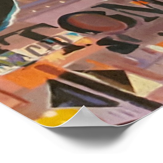 Broadway Neon Lights Poster (Ecke)