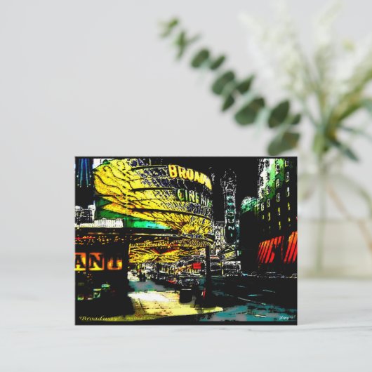 Broadway - Postcard Postkarte (Stehend Vorderseite)