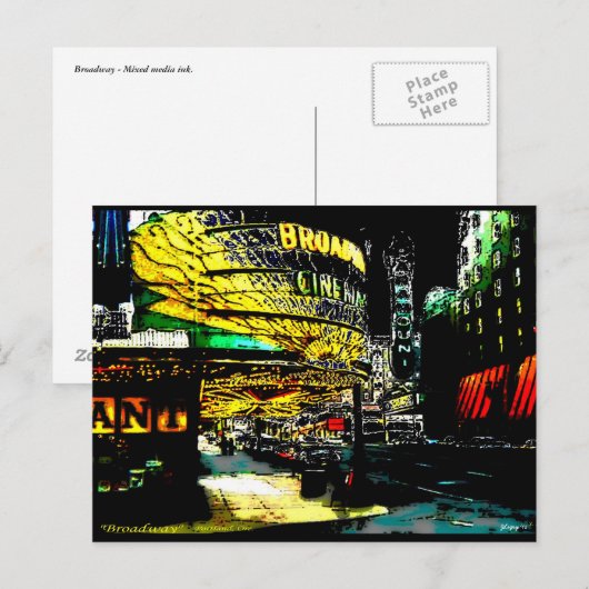 Broadway - Postcard Postkarte (Vorne/Hinten)