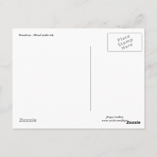 Broadway - Postcard Postkarte (Rückseite)