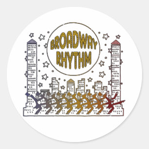 Broadway-Rhythmus-Aufkleber Runder Aufkleber