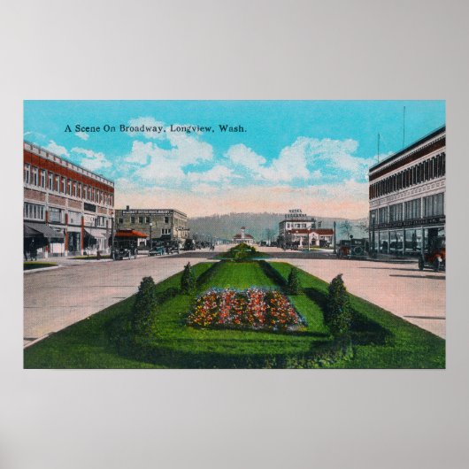 Broadway SceneLongview, WA Poster (Vorne)