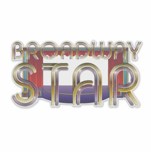 Broadway Star Aufkleber (Vorderseite)
