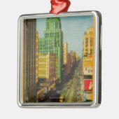 Broadway-Straße in Los Angeles, CA Silbernes Ornament (Links)