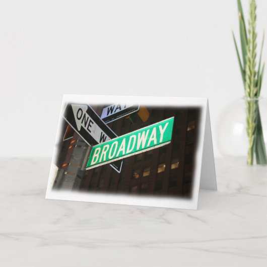 Broadway-Straßenschild Karte (Vorderseite)