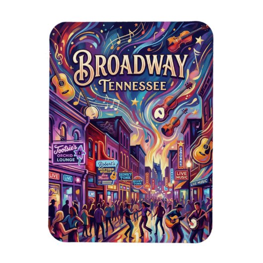 Broadway Tennessee Magnet (Vertikal)