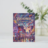 Broadway Tennessee Postkarte (Stehend Vorderseite)