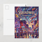 Broadway Tennessee Postkarte (Vorne/Hinten)