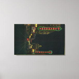 Broadway-Theater in Portland auf Hauptstraße Leinwanddruck