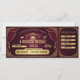 Broadway-Theater-Ticket-Geschenk-Einlöse-Gutschein Einladung