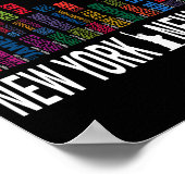 Broadway Theaters New York Skyline  Poster (Ecke)