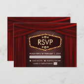Broadway Themed Bat Mitzvah UAWG RSVP Karte (Vorne/Hinten)