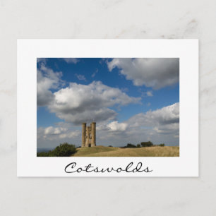 Broadway Tower, Cotswolds weiße Postkarte