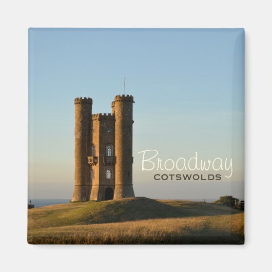 Broadway Turm im Textmagneten der Cotswolds Magnet (Vorne)