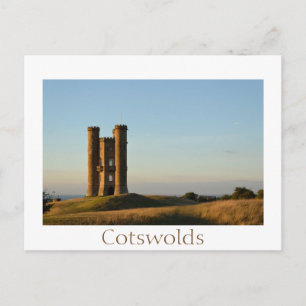 Broadway Turm in der Cotswolds-Textpostkarte Postkarte
