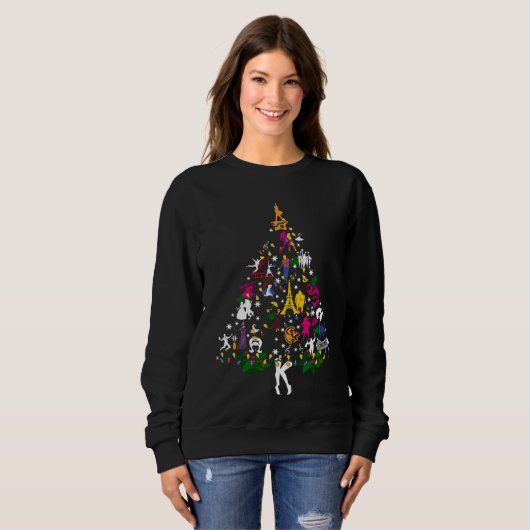 Broadway Ugly Weihnachtsbaum Sie werden kommen Sweatshirt (Vorne ganz)