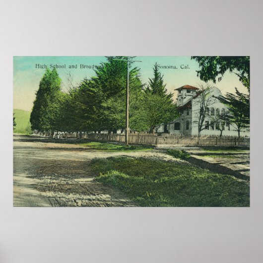 Broadway View of the Exterior of the High School Poster (Vorne)