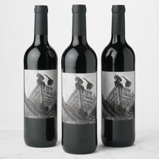 Broadway & Wall Street NYC Wine Label - Vintag Weinetikett (Flaschen)