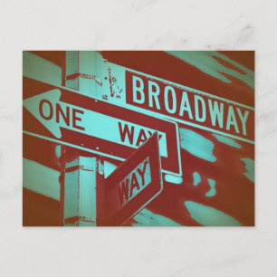 Broadway-Zeichen Postkarte