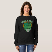 Broc N Roll  Vegan Vegetarian Broccoli Vegetable Sweatshirt (Vorne ganz)