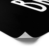 Broc Star Funny Brocolli Rock Star Pun Dark BG Poster (Ecke)