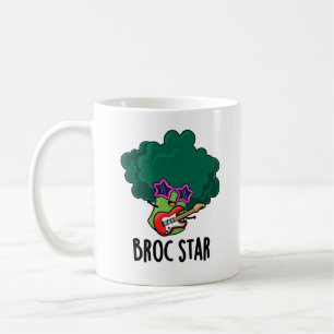 Broc Star Funny Brocolli Rock Star Pun Kaffeetasse