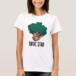 Broc Star Funny Brocolli Rock Star Pun T-Shirt