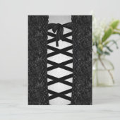 Brocade Corset Look Goth Wedding Einladung (Stehend Vorderseite)