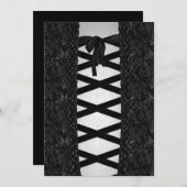 Brocade Corset Look Goth Wedding Einladung (Vorne/Hinten)