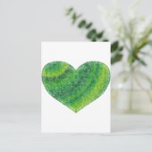 Brocade Heart Postkarte (Stehend Vorderseite)