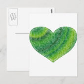 Brocade Heart Postkarte (Vorne/Hinten)