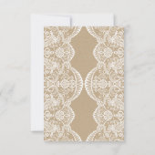 Brocade Lace Imitats Kraft Paper RSVP Card Karte (Rückseite)