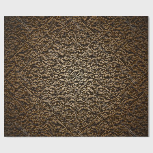 Brocade pattern geschenkpapier (Flach)