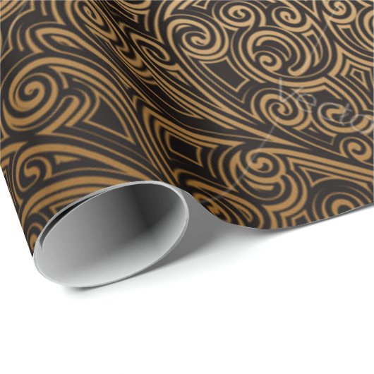 Brocade pattern geschenkpapier (Rolleneckpunkt)