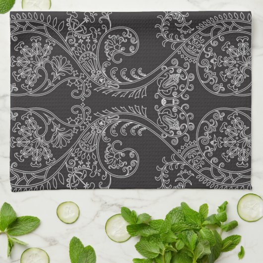 Brocade pattern geschirrtuch (Gefaltet)