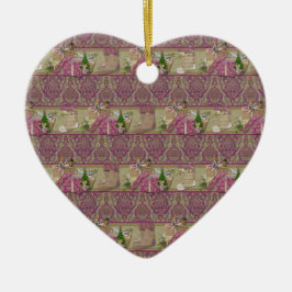 Brocade Viktorianisch Weihnachten Keramik Ornament