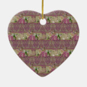 Brocade Viktorianisch Weihnachten Keramik Ornament (Hinten)