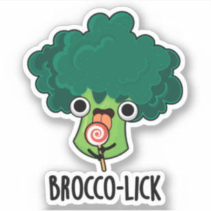 Brocco lick Funny Veggie Broccoli Pun Aufkleber